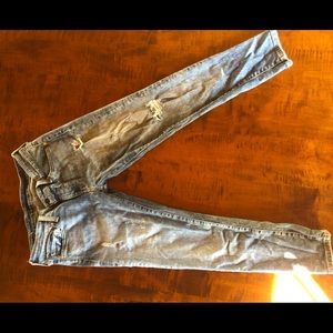 Denim & Supply acid wash destroyed jeans